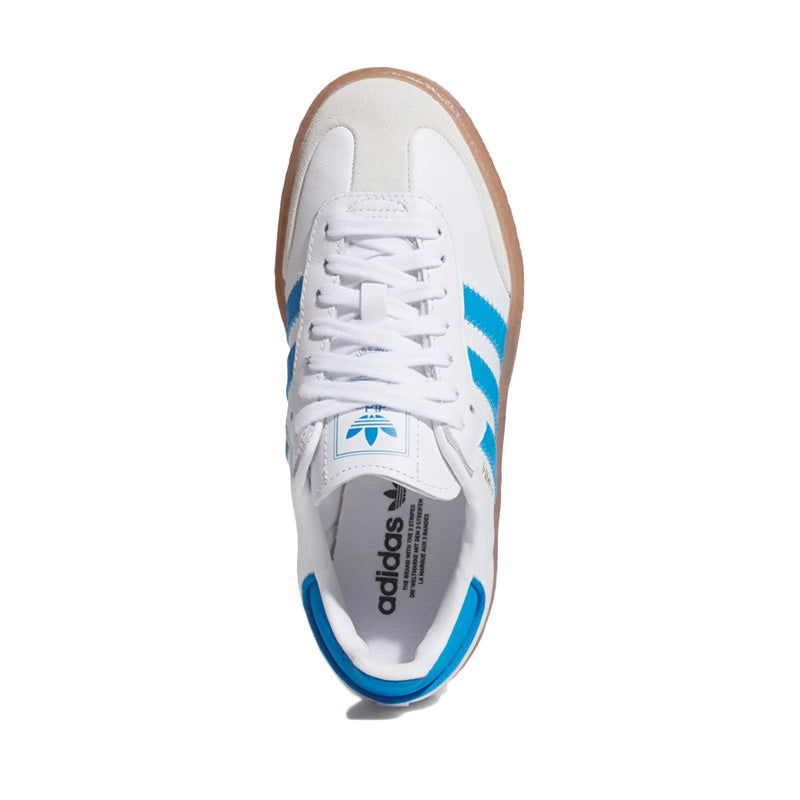 Baskets Adidas Originals Sambae Junior - Blanc, Bleu Ciel