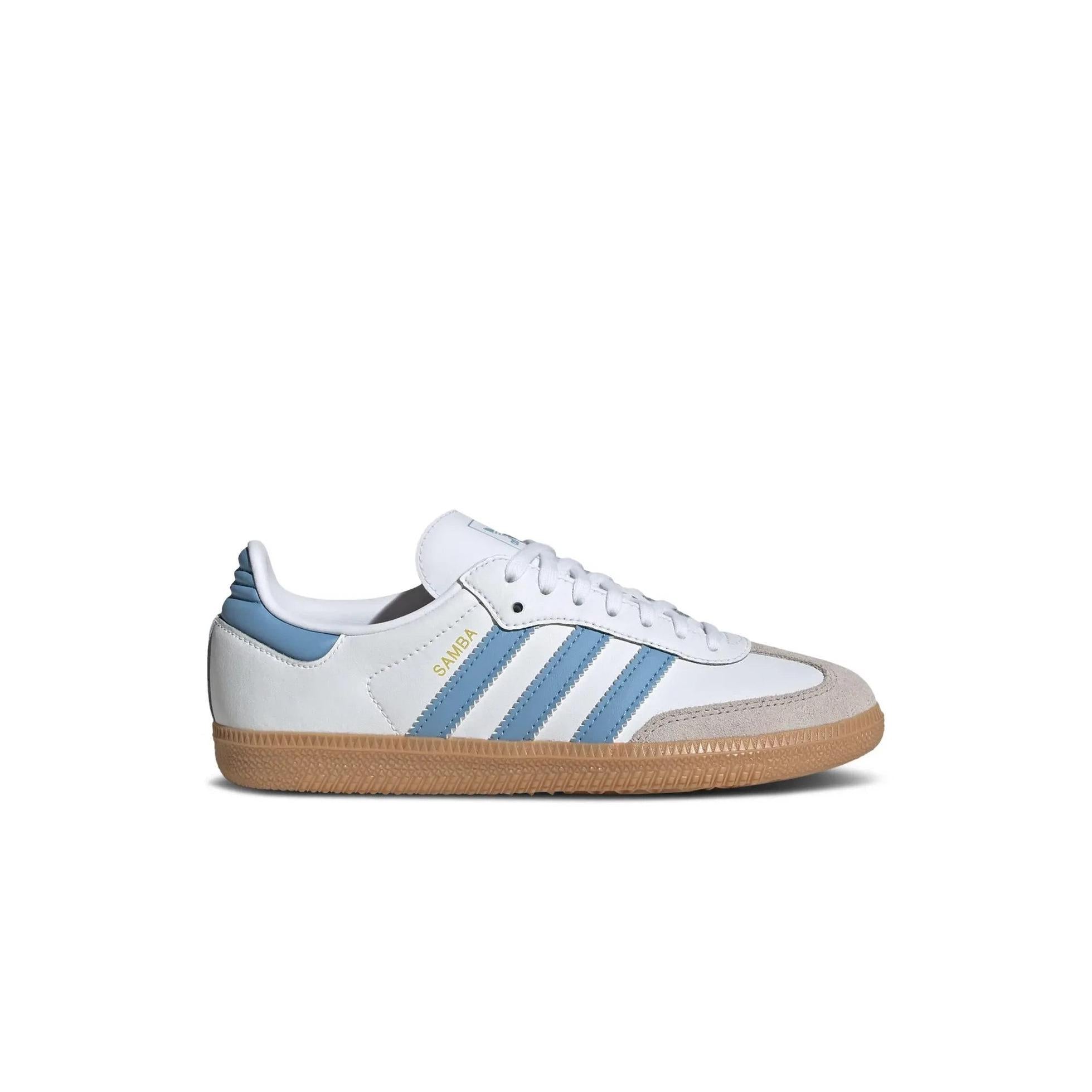 Adidas Samba Og Blanco Ceniza Azul (Gs) - Blanco;Azul