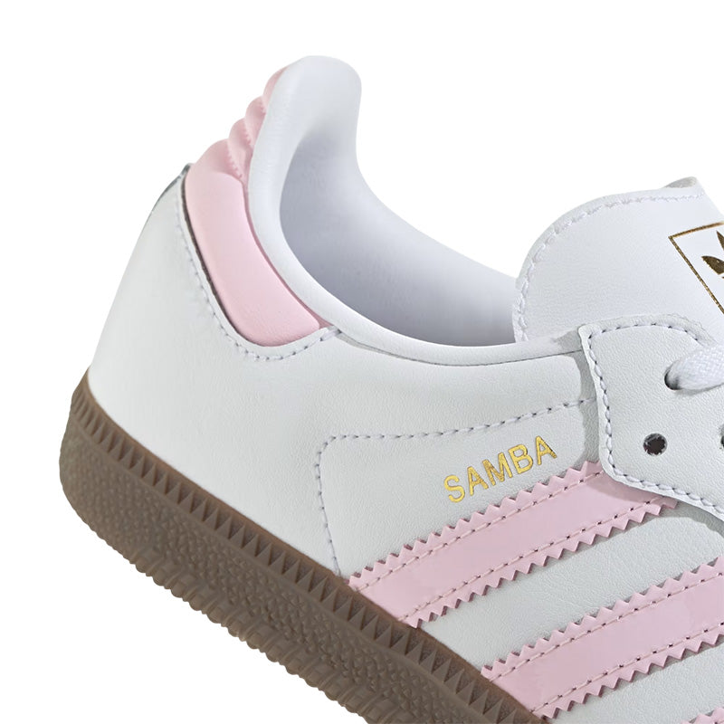 Baskets Adidas Originals Samba Og Junior - Blanc, Rose, Marron