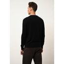 Pull Col V  Walt - 100% Cachemire 2 Fils - Noir - Homme