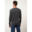 Just Cashmere - Pull Col V Walt Anthracite Chiné - 100% Cachemire - 2 Fils - Jersey - Homme