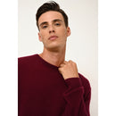 Pull Col Rond Howard - 100% Cachemire 2 Fils - Bordeaux - Homme