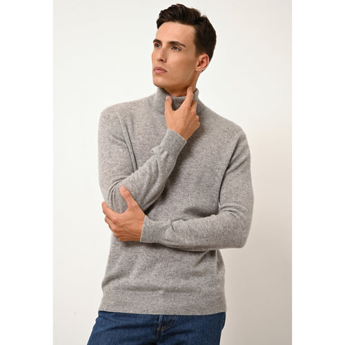 Cashmere  sudadera Just - Jersey de cuello alto jaspeado Connor Cloud - 100% Cachemira - 2 Hilados - - Hombre