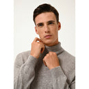 Cashmere  sudadera Just - Jersey de cuello alto jaspeado Connor Cloud - 100% Cachemira - 2 Hilados - - Hombre