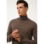 Pull Col Roulé - Connor - Taupe Chiné