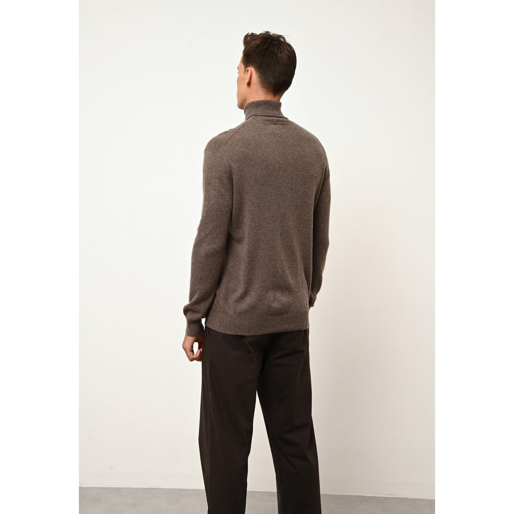 Pull Col Roulé - Connor - Taupe Chiné