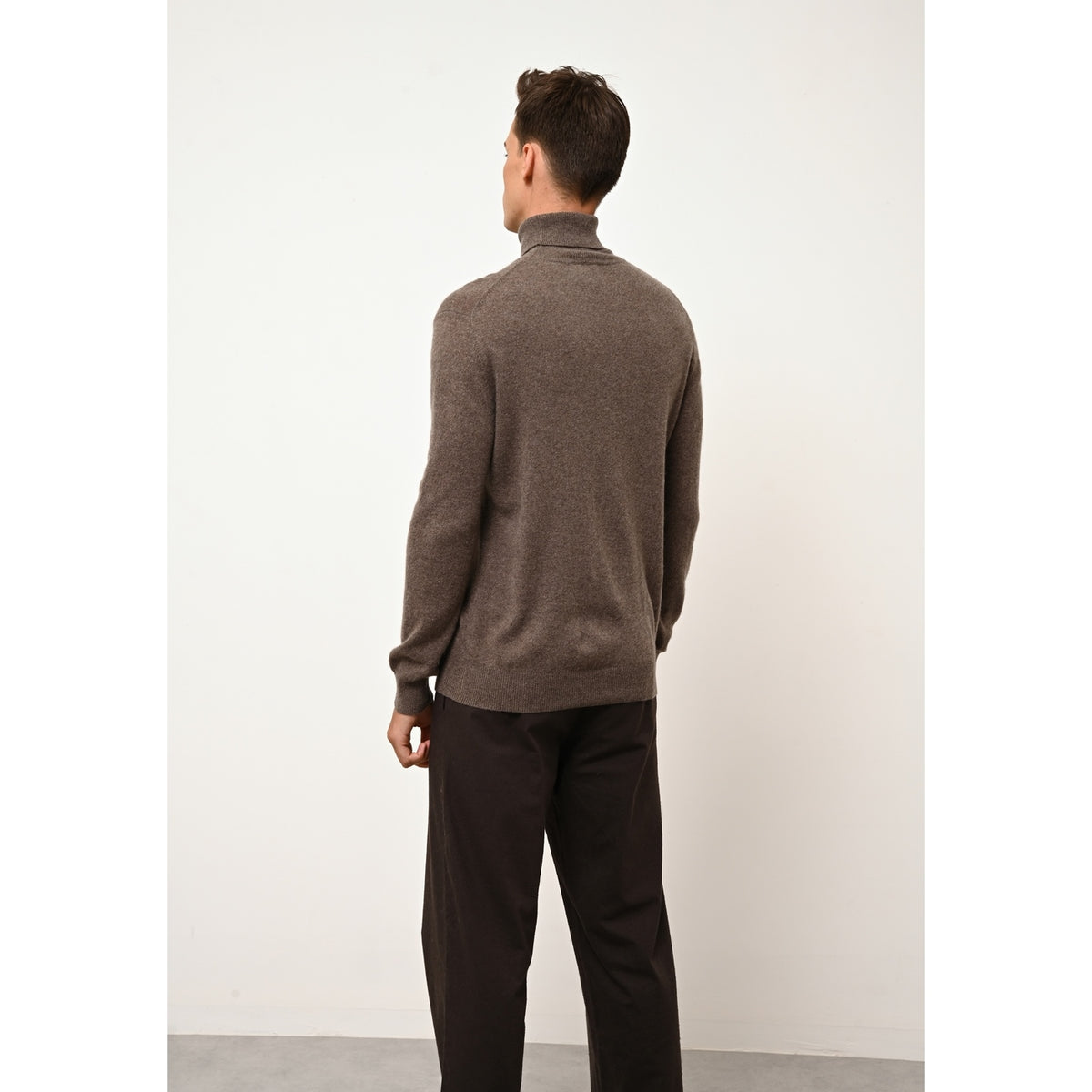 Pull Col Roulé - Connor - Taupe Chiné