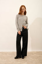 Just Cashmere - Cárdigan Cuello Redondo - Katharine - Nube Jaspeada