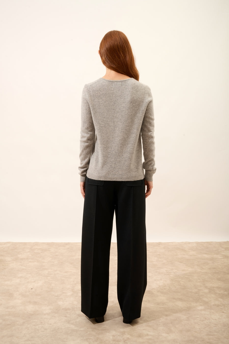Just Cashmere - Cárdigan Cuello Redondo - Katharine - Nube Jaspeada