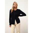 Cardigan Col Rond Katharine - 100% Cachemire 2 Fils - Navy - Femme