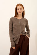 Cardigan Col Rond - Katharine - Taupe Chiné