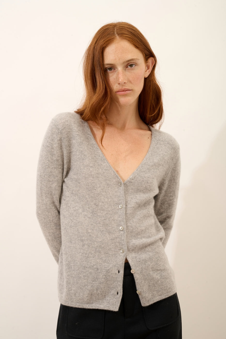 Cardigan Col V - Norma - Nuage Chiné