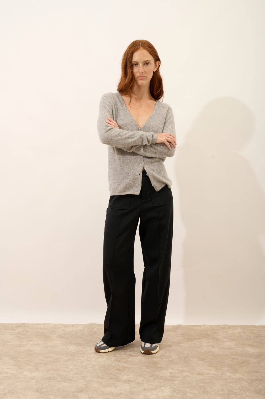 Cardigan Col V - Norma - Nuage Chiné