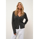 Cardigan Col V Norma - 100% Cachemire 2 Fils - Anthracite Chiné - Femme