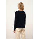 Cardigan Col V Norma - 100% Cachemire 2 Fils - Navy - Femme