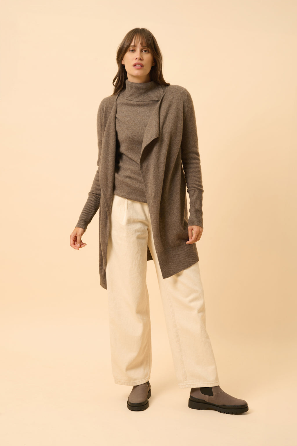 Long Jacket - Brooke - Heather Taupe