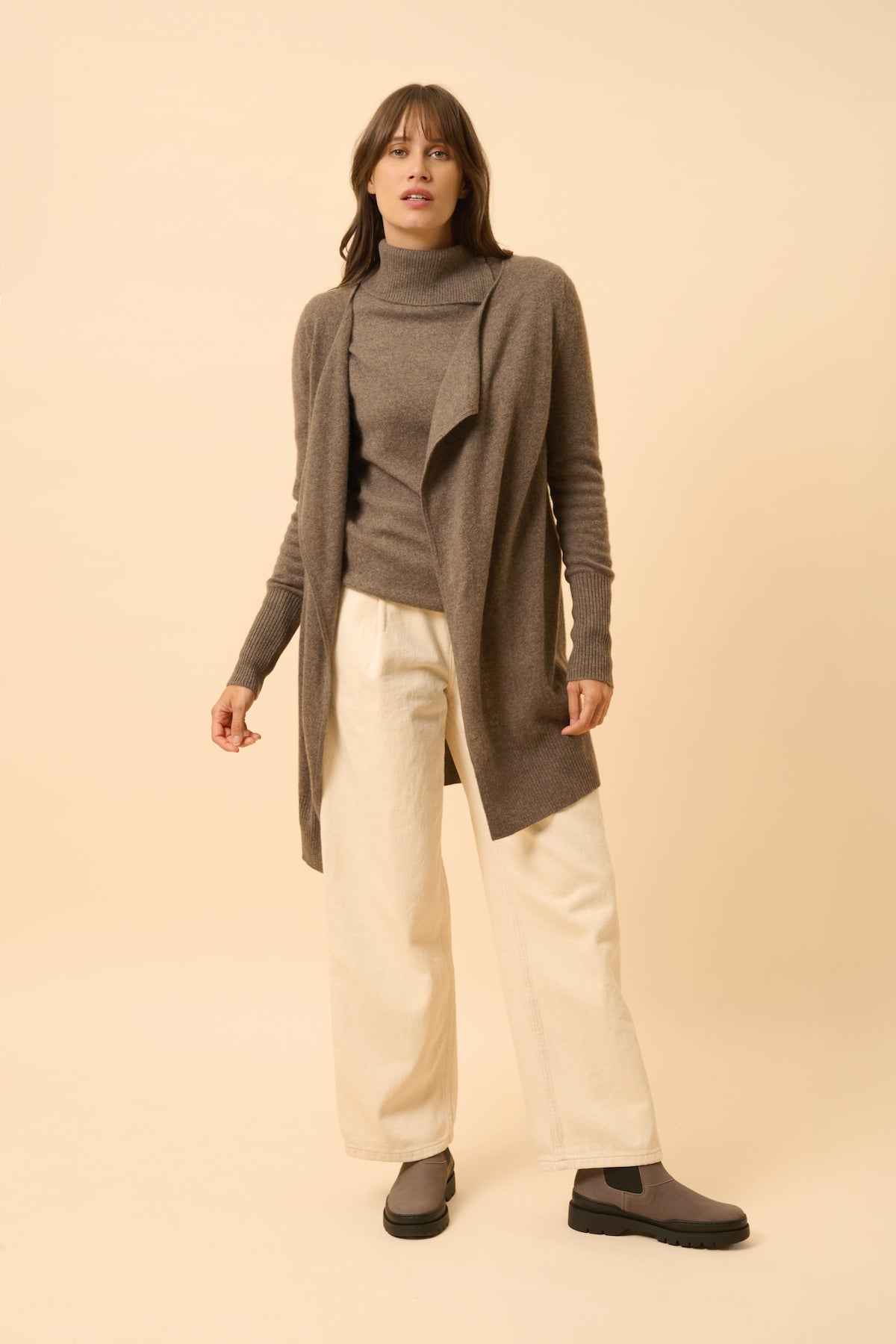 Long Jacket - Brooke - Heather Taupe