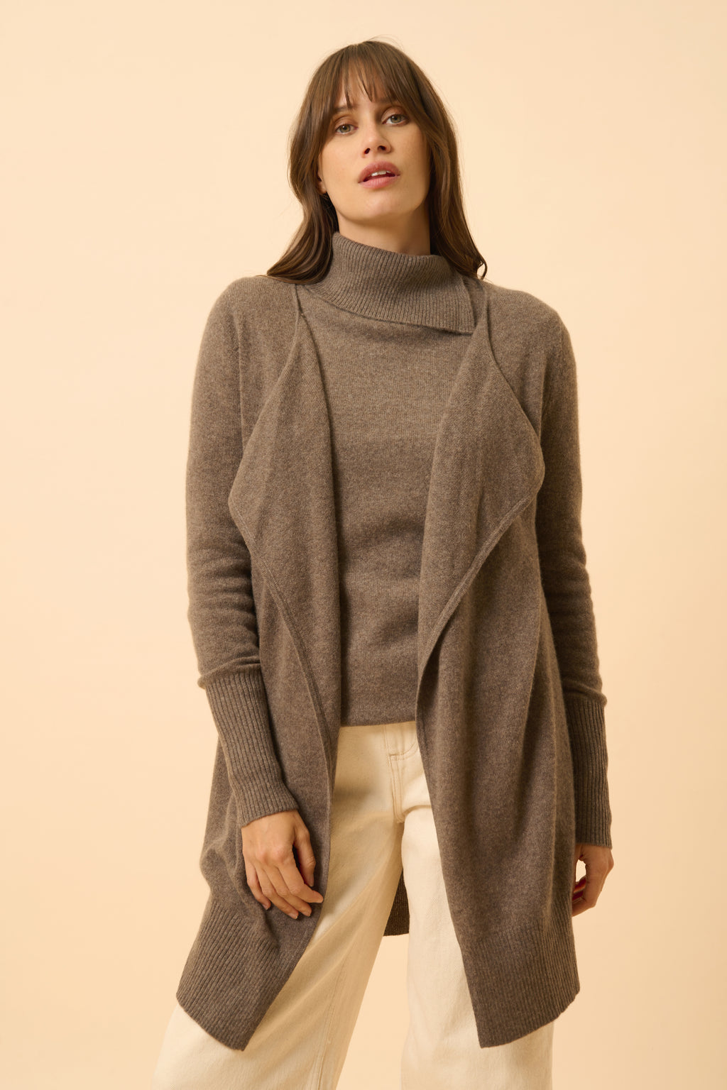 Long Jacket - Brooke - Heather Taupe