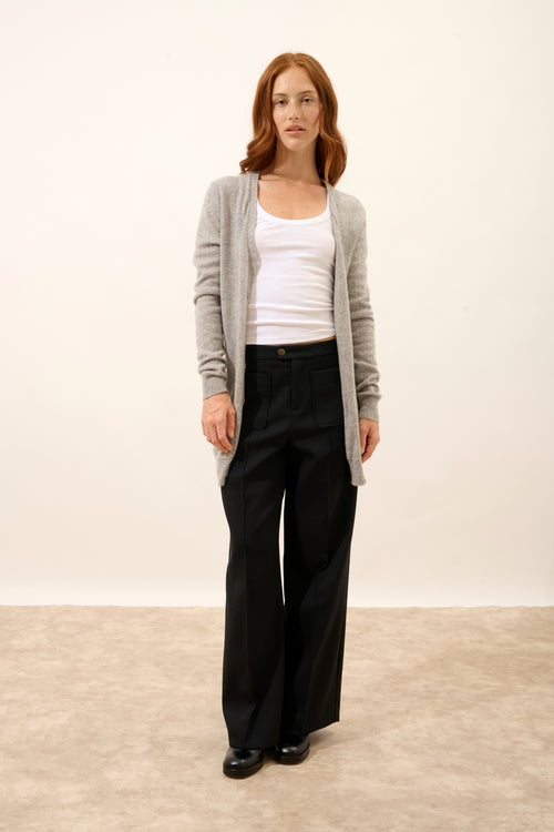 Cardigan Col V - Chelsea - Nuage Chiné