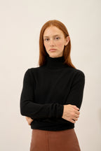 Pull Col Roulé - Ava - Noir
