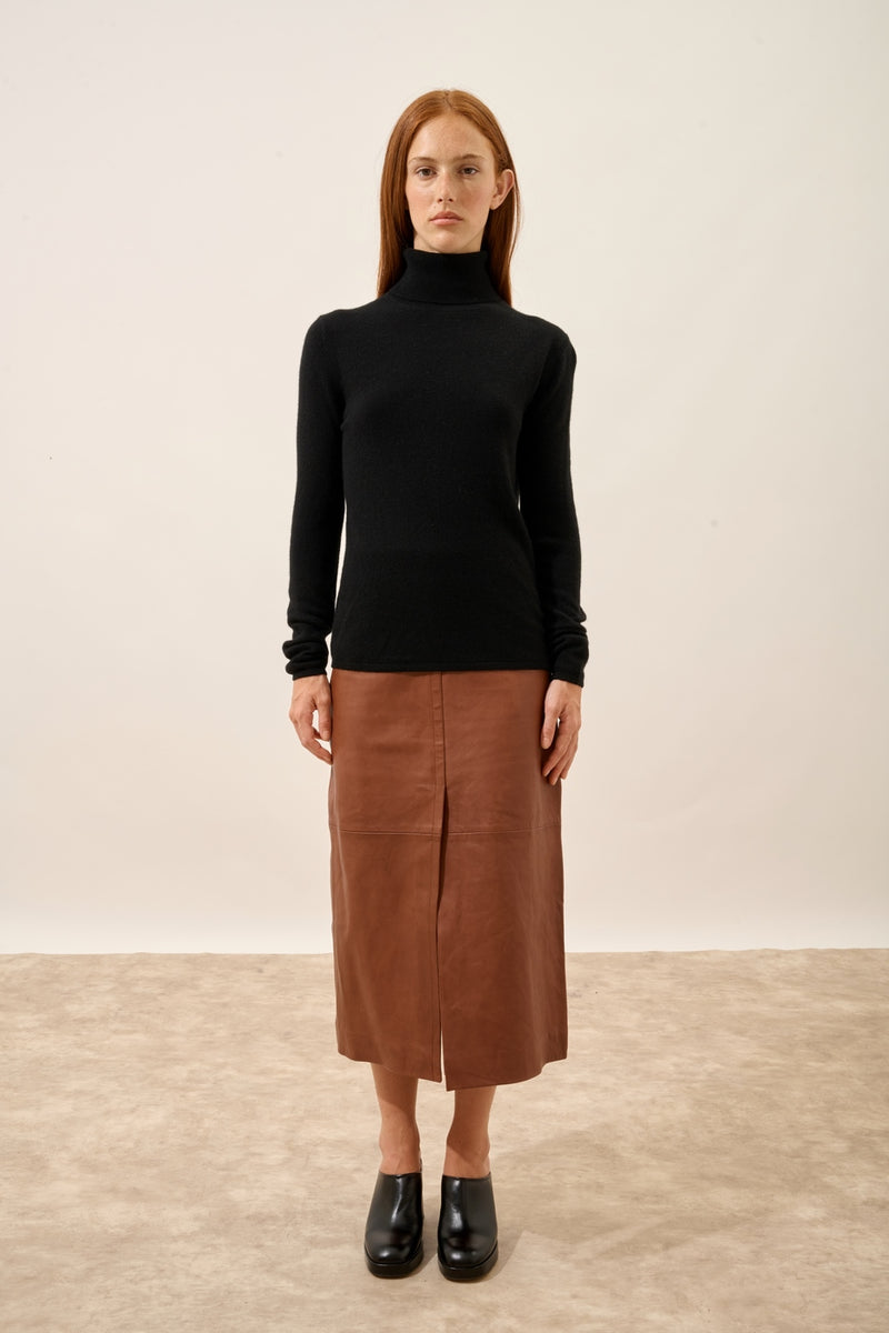 Pull Col Roulé - Ava - Noir