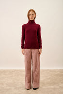 Pull Col Roulé - Ava - Bordeaux