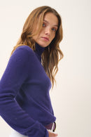 Pull Col Roulé Ava - 100% Cachemire 2 Fils - Purple - Femme