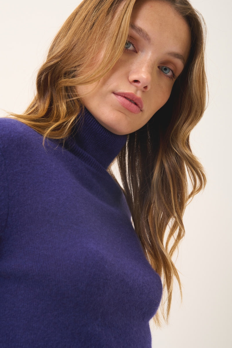 Jersey Cuello Vuelto - Ava - Purple