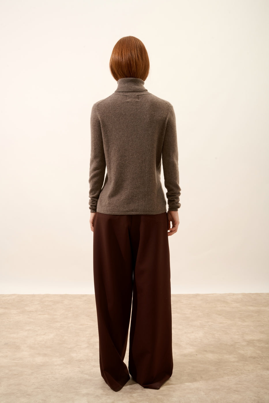 Pull Col Roulé - Ava - Taupe Chiné