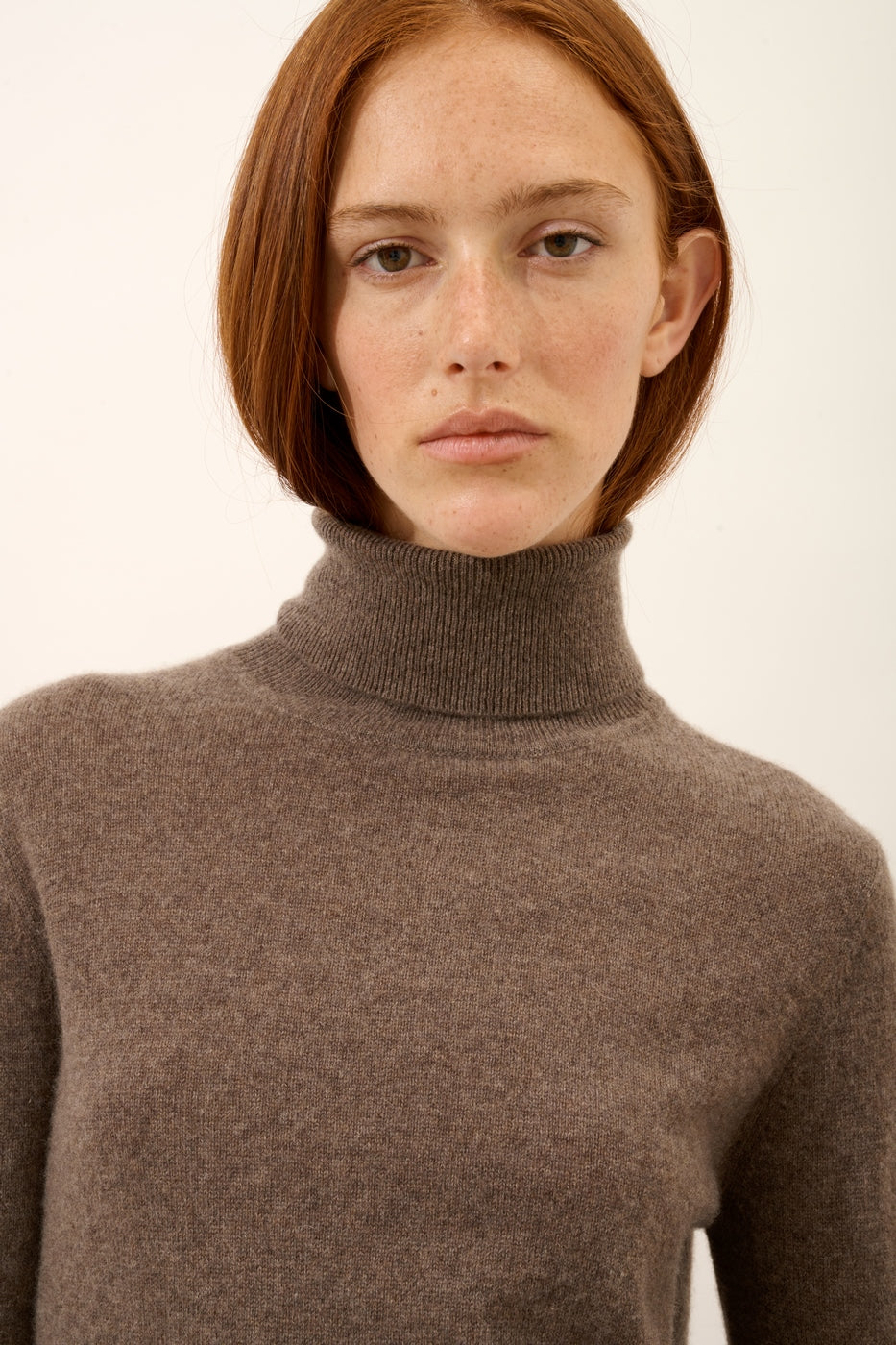 Pull Col Roulé - Ava - Taupe Chiné