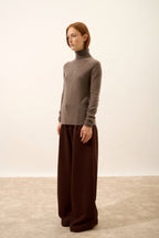 Pull Col Roulé - Ava - Taupe Chiné