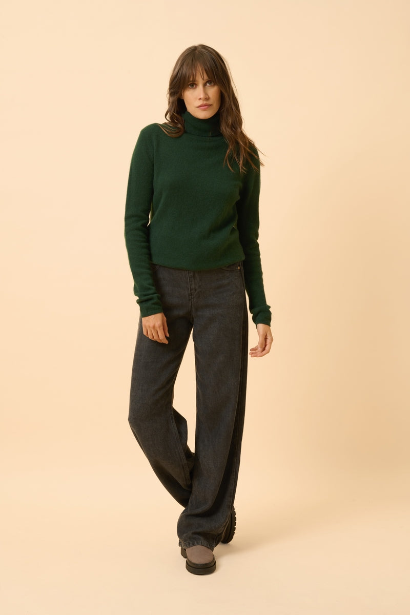 Roll-Neck Jumper - Ava - Cypress
