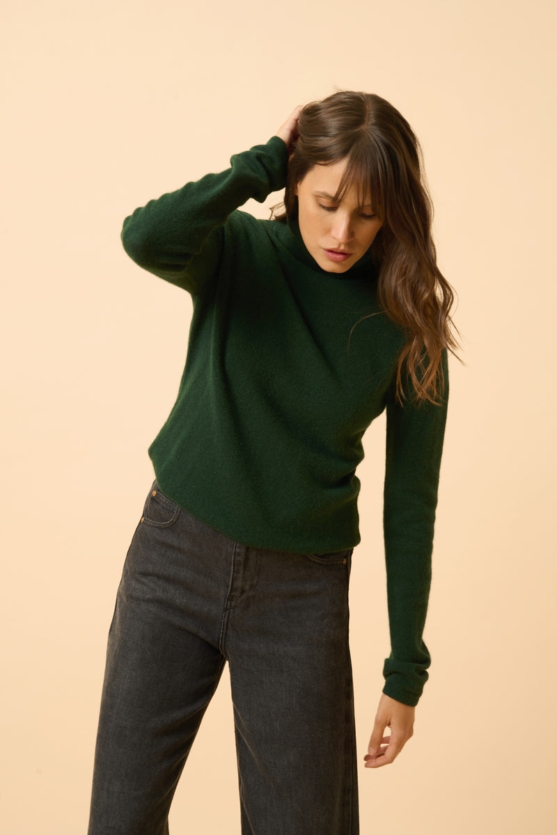 Roll-Neck Jumper - Ava - Cypress