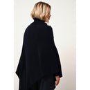 Cashmere  sudadera Just - Jersey de cuello alto Ava Navy - 100% Cachemira - 2 Hilados - - Mujer