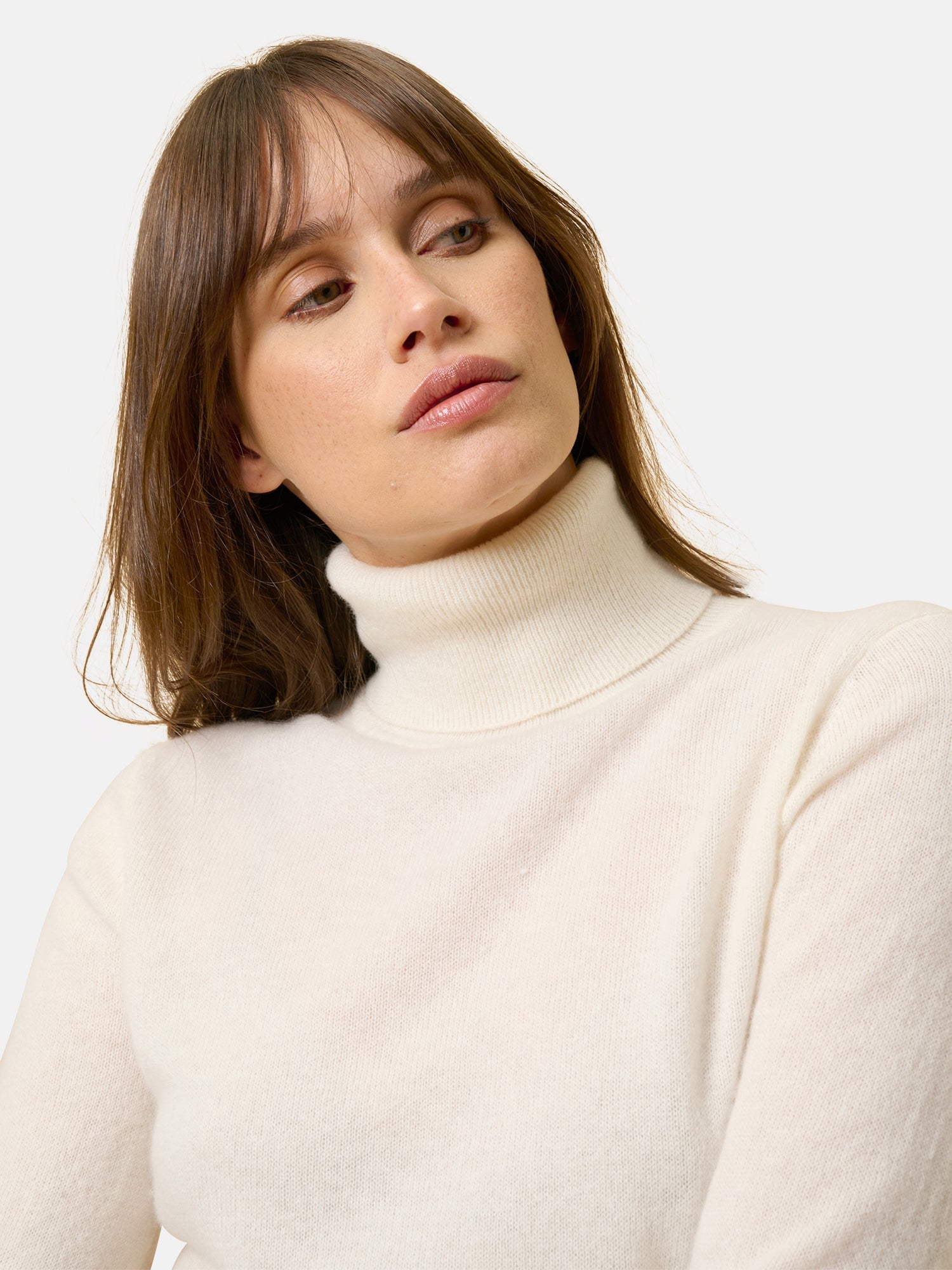 Roll-Neck Jumper - Ava - Neige