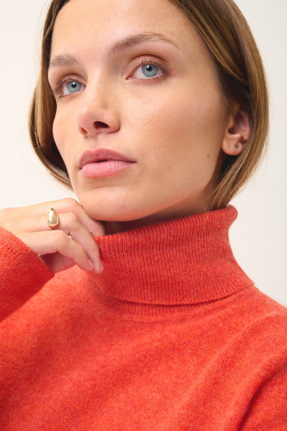 Jersey Cuello Vuelto - Ava - Naranja Chiné