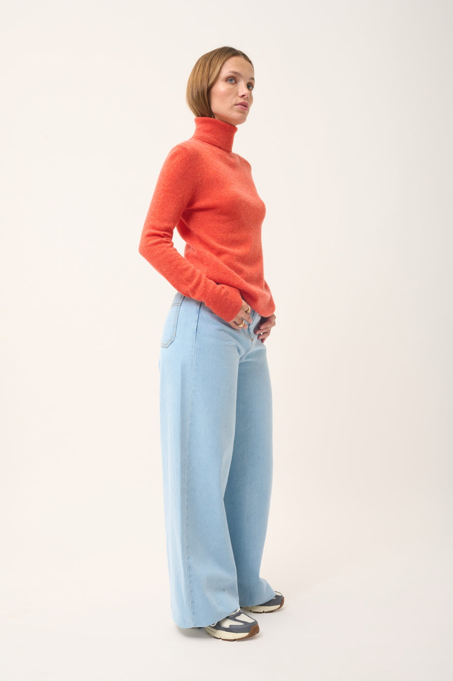 Jersey Cuello Vuelto - Ava - Naranja Chiné