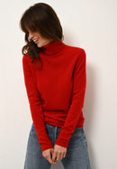 Just Cashmere - Suéter de cuello alto - Ava - Rojo