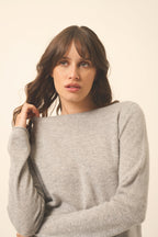 Jersey Cuello Barco - Grace - Nube Chiné