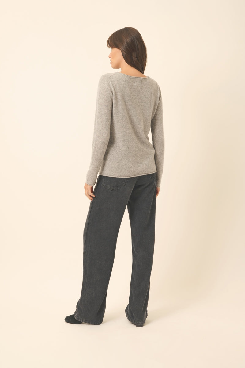 Jersey Cuello Barco - Grace - Nube Chiné
