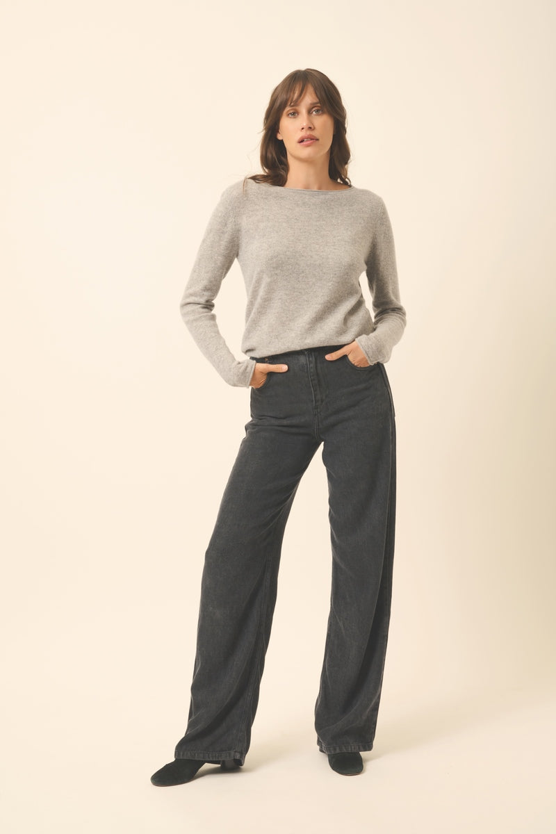 Jersey Cuello Barco - Grace - Nube Chiné