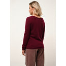 Pull Col Bateau Grace - 100% Cachemire 2 Fils - Bordeaux - Femme