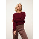 Pull Col Bateau Grace - 100% Cachemire 2 Fils - Bordeaux - Femme