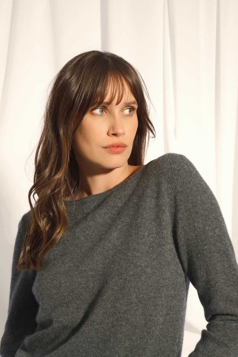 Jersey Cuello Barco - Grace - Gris Marengo Vigoré