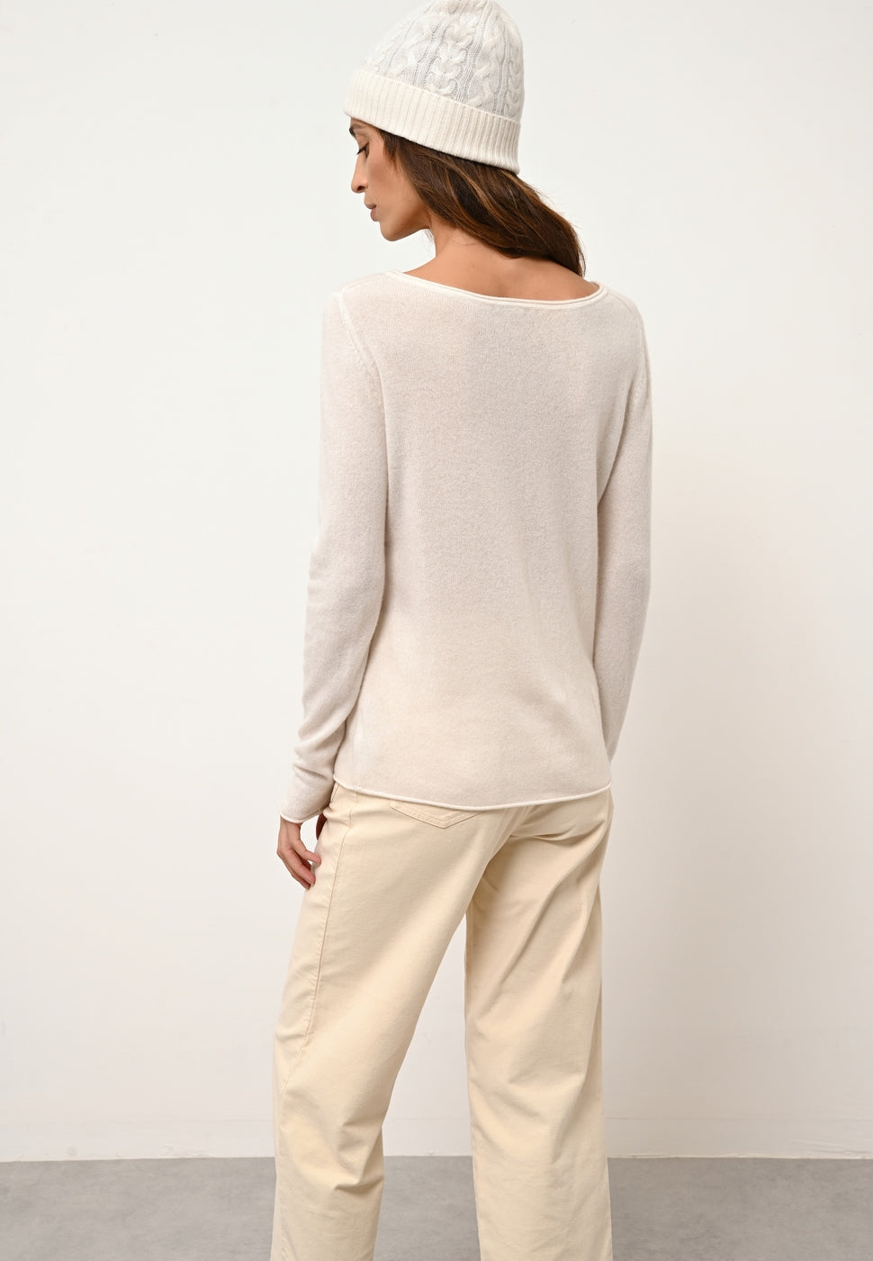 Jersey Cuello Barco - Grace - Marfil