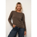 Pull Col Bateau Grace - 100% Cachemire 2 Fils - Taupe Chiné - Femme