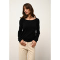 Boat-Neck Jumper - Fiona - Black