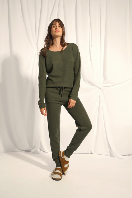 Pull Col Bateau - Fiona - Kaki