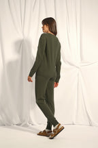 Boat Neck Jumper - Fiona - Khaki