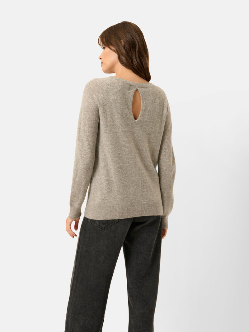 Pull Col Bateau Goutte Dos - Abigail - Nuage Chiné